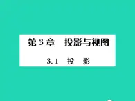 2022九年级数学下册第3章投影与视图3.1投影习题课件新版湘教版