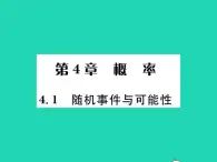 2022九年级数学下册第4章概率4.1随机事件与可能性习题课件新版湘教版