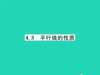 初中数学湘教版七年级下册4.3 平行线的性质习题ppt课件