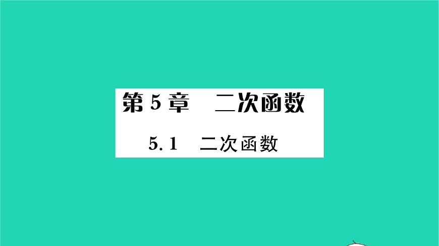 2022九年級(jí)數(shù)學(xué)下冊(cè)第5章二次函數(shù)5.1二次函數(shù)習(xí)題課件新版蘇科版第1頁