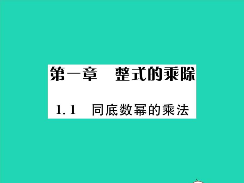 2022七年级数学下册第一章整式的乘除1同底数幂的乘法习题课件新版北师大版01