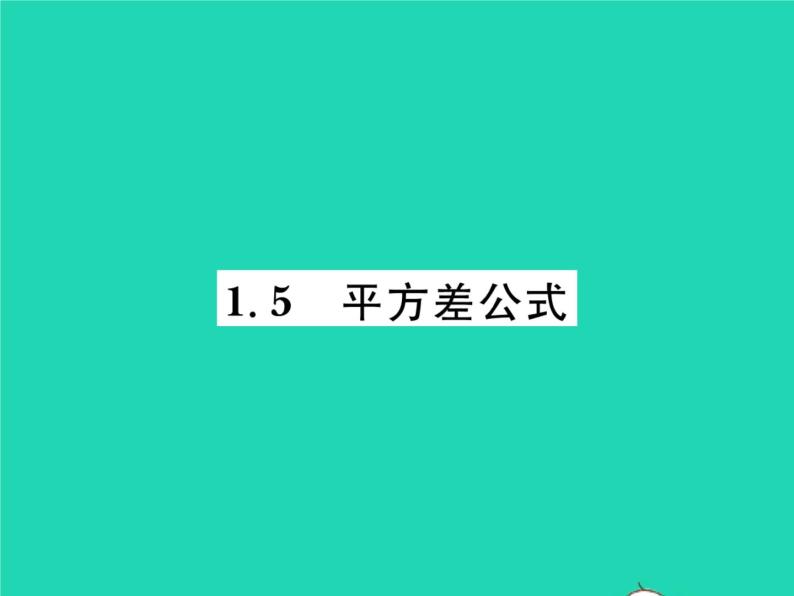 2022七年级数学下册第一章整式的乘除5平方差公式习题课件新版北师大版01