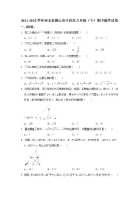2021-2022学年河北省唐山市丰润区八年级（下）期中数学试卷