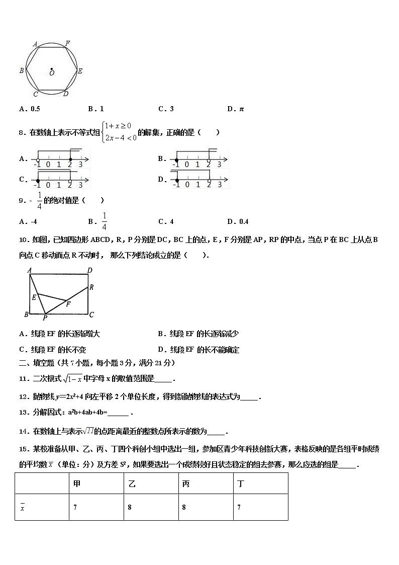江苏省南通市小海中学2022年中考数学模拟试题含解析第3页