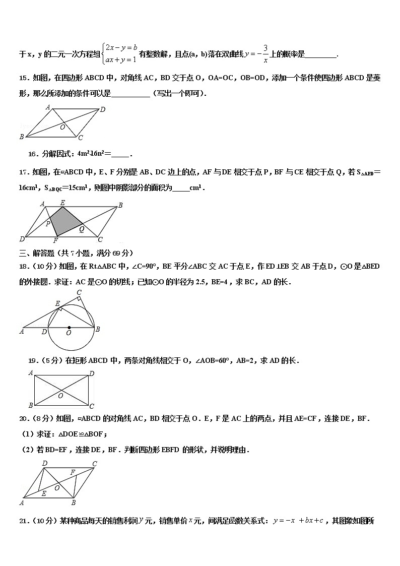 江苏省无锡新区达标名校2021-2022学年中考试题猜想数学试卷含解析第3页