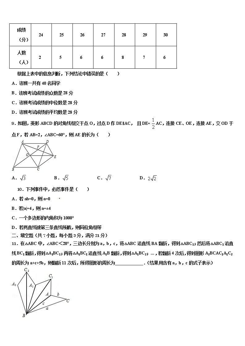江苏省徐州市沛县2021-2022学年中考押题数学预测卷含解析03