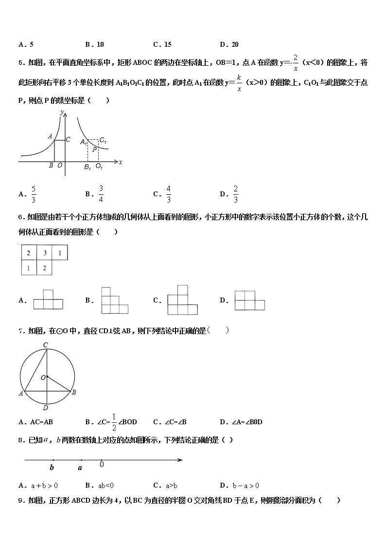 辽宁省沈阳市第一六六中学2021-2022学年中考数学最后冲刺浓缩精华卷含解析02