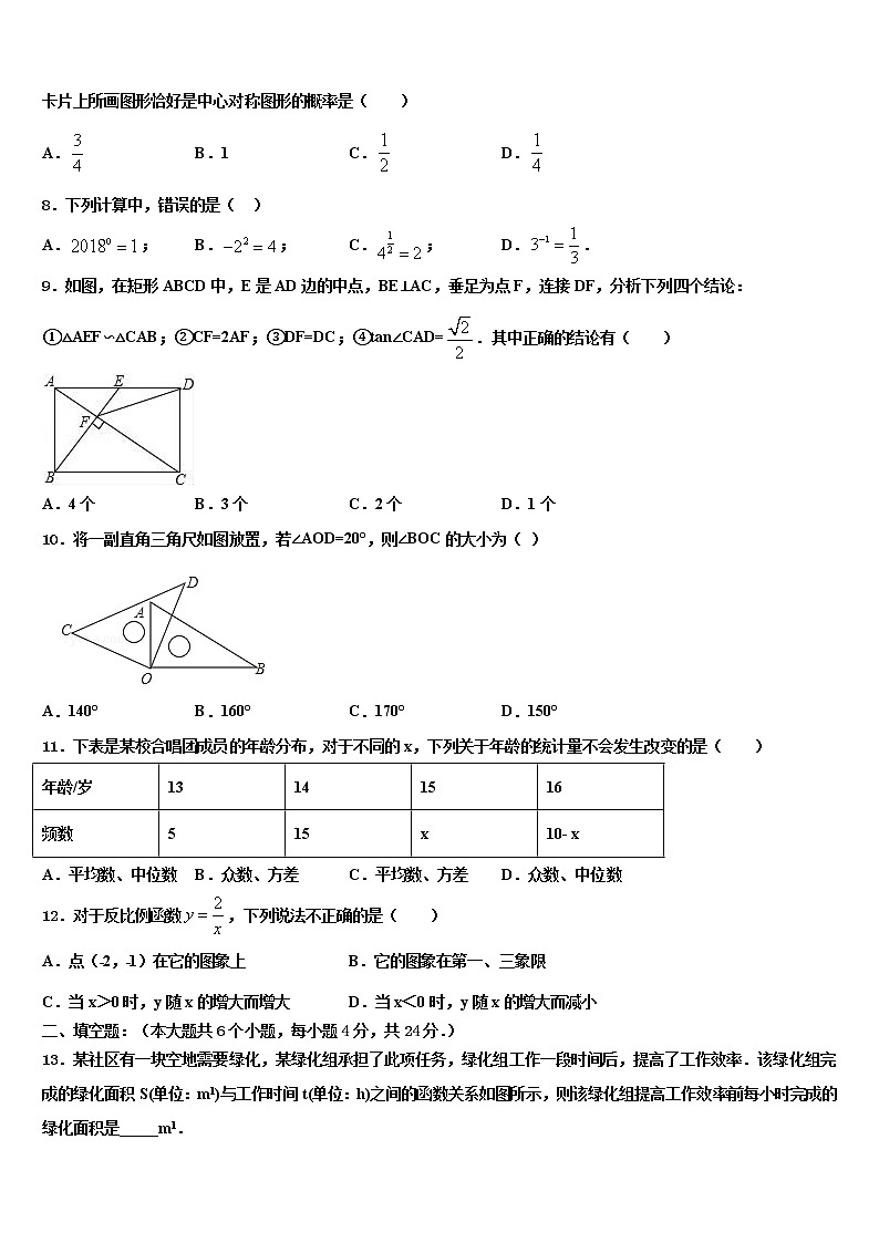 内蒙古乌海市海南区2022年中考数学四模试卷含解析第2页