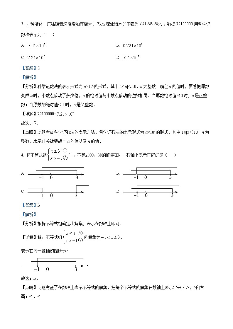 精品解析:2022年內(nèi)蒙古赤峰市中考數(shù)學(xué)真題(解析版)第2頁