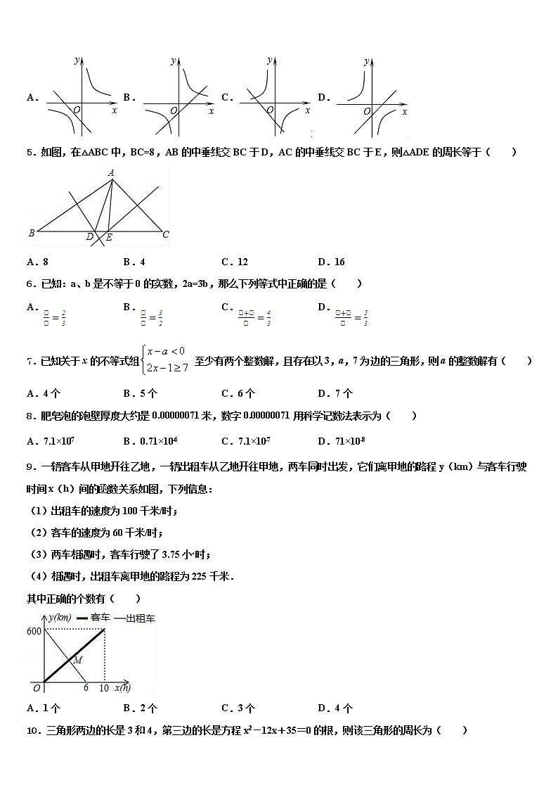 山东省济宁市、曲阜市重点达标名校2021-2022学年中考数学对点突破模拟试卷含解析第2页