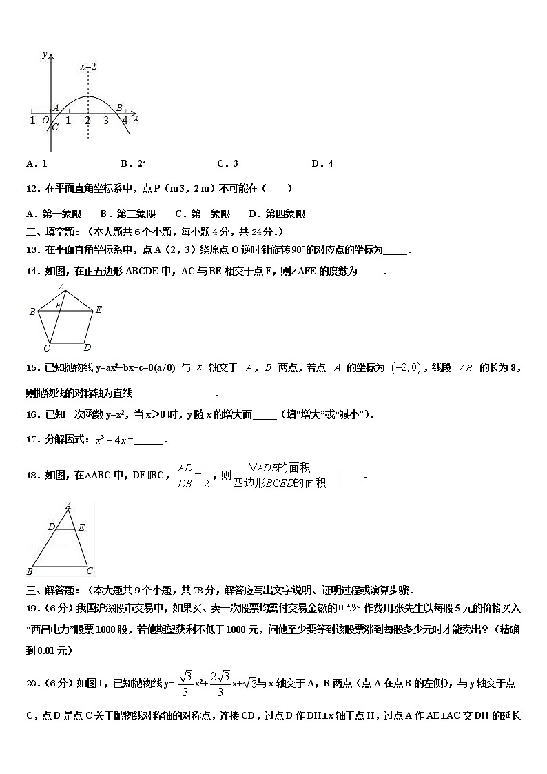 山东省聊城临清市重点中学2021-2022学年中考试题猜想数学试卷含解析第3页