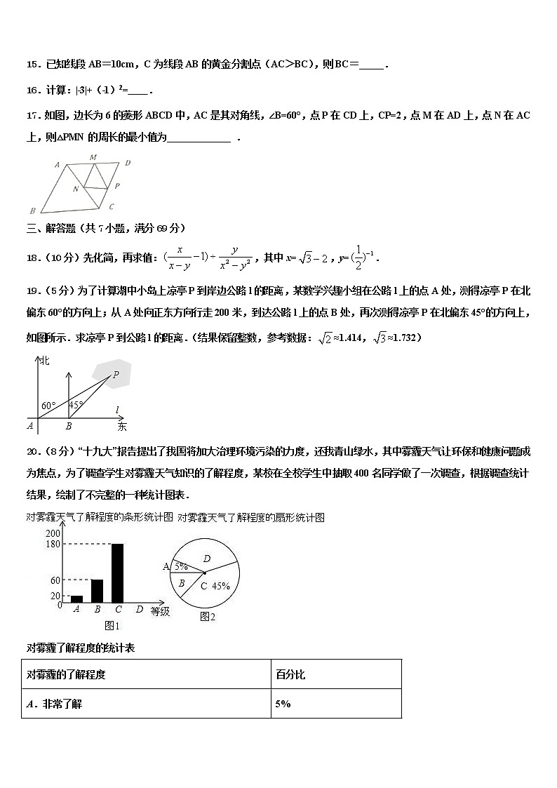 山西省2022年中考数学模拟预测题含解析03