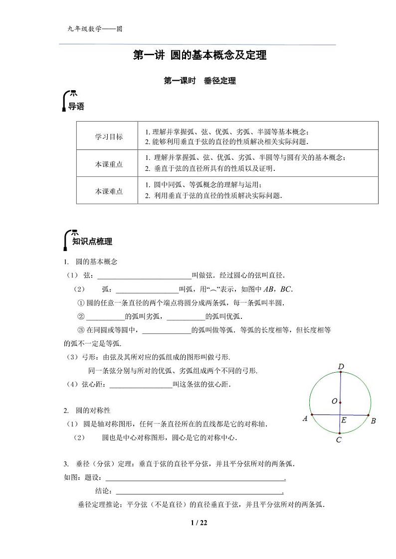 中考数学专题——圆综合第1页