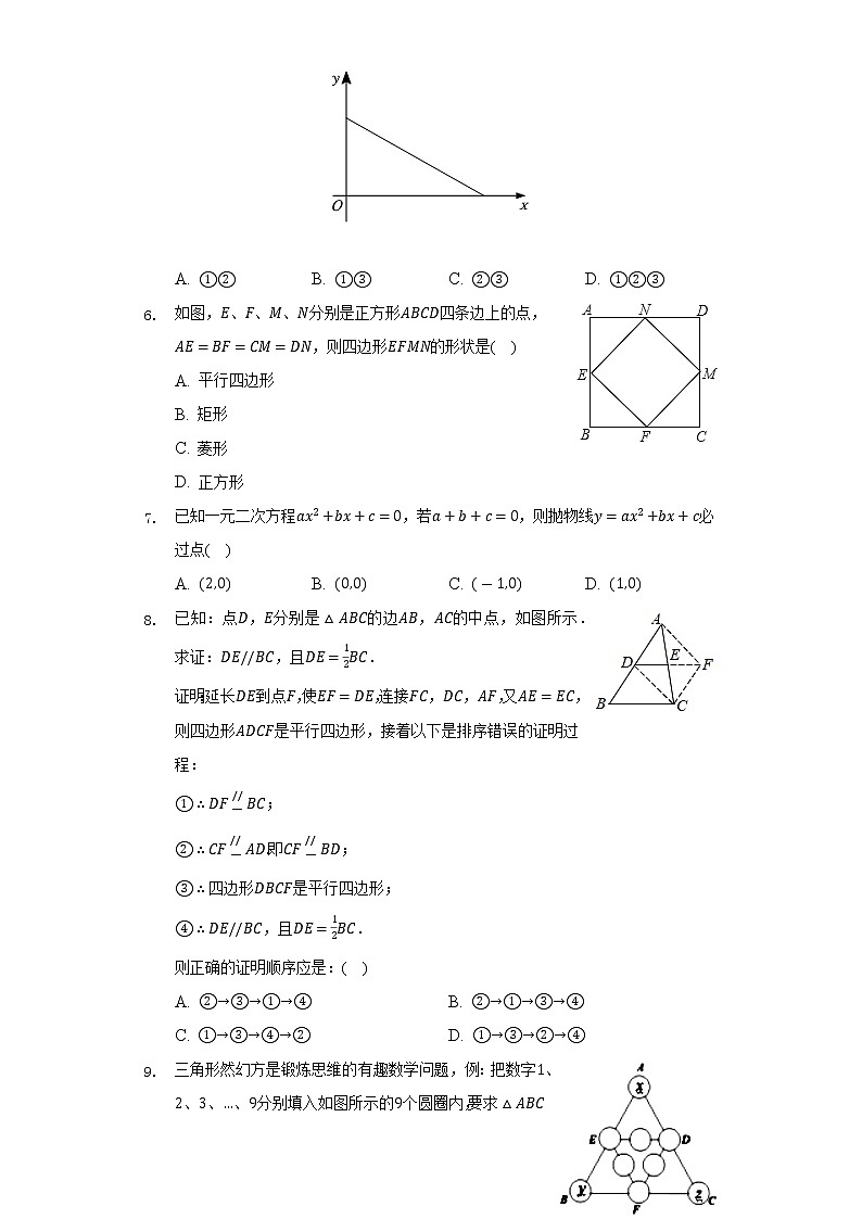 福建省福州市鼓樓區(qū)延安中學(xué)2022-2023學(xué)年九年級(上)開門考數(shù)學(xué)試卷(解析版)第2頁
