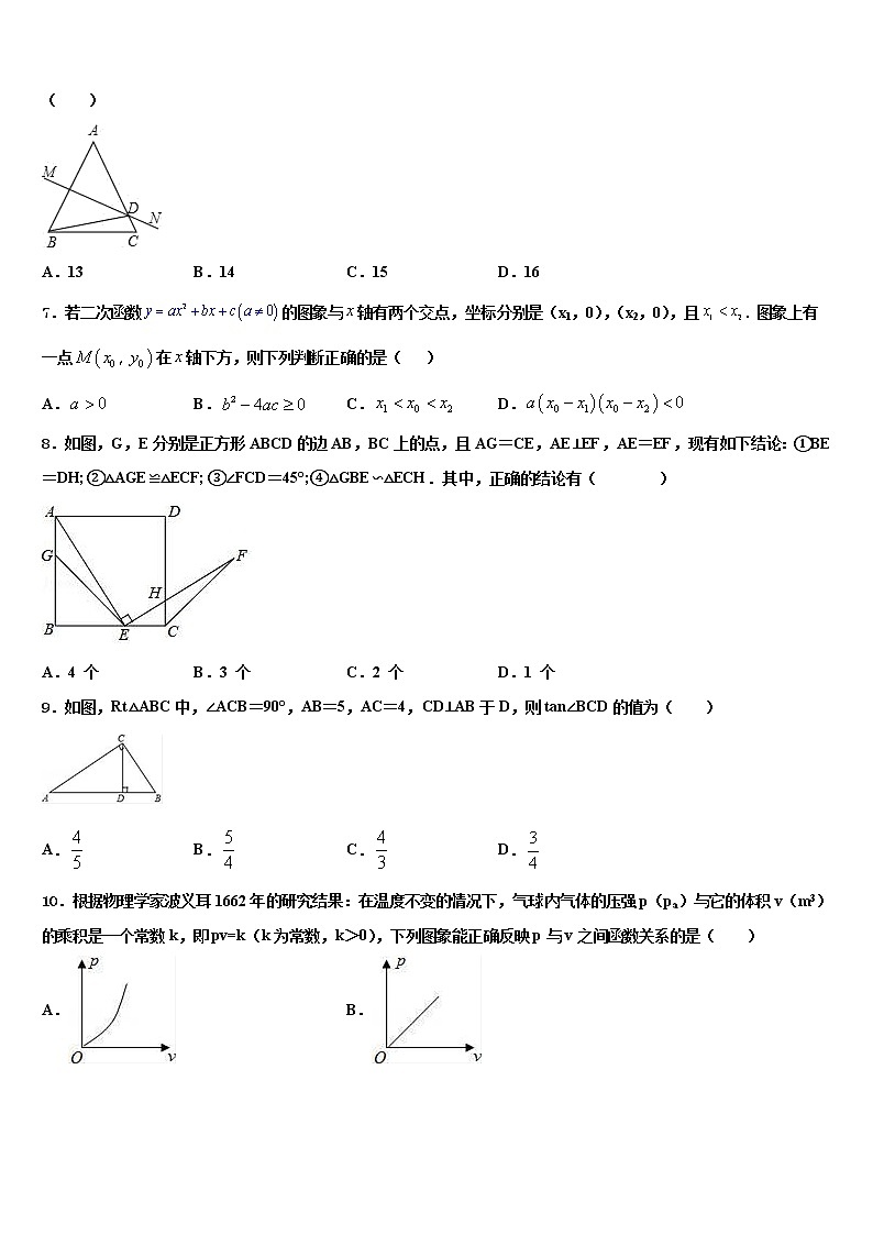 陕西省西安市东仪中学2022年中考数学适应性模拟试题含解析02