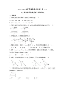 初中数学沪科版八年级上册13.1 三角形中的边角关系优秀精练
