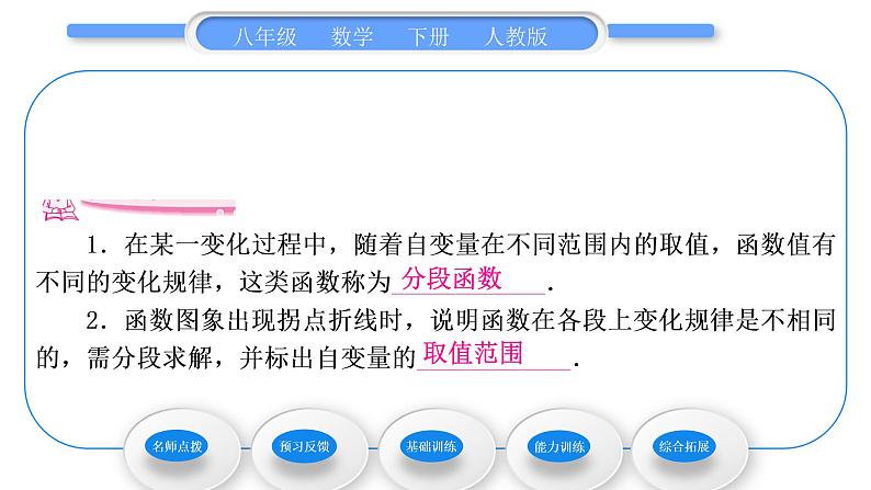 人教版八年级数学下第十九章一次函数19.2.2第4课时 一次函数的应用习题课件06