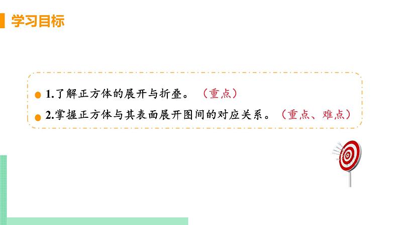 初中数学北师大版(2012)七年级上册 第一章 2 展开与折叠 课时1 正方形的展开与折叠 精编课件第3页