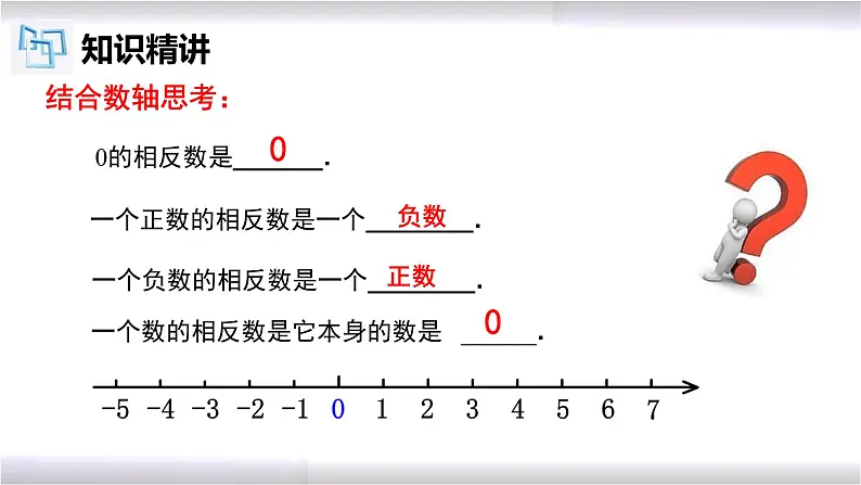 初中数学冀教版七年级上册 1.3 第1课时 相反数 课件第8页