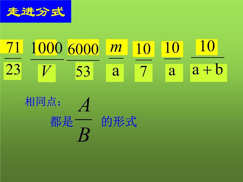 人教版数学八年级上册《从分数到分式》课件05