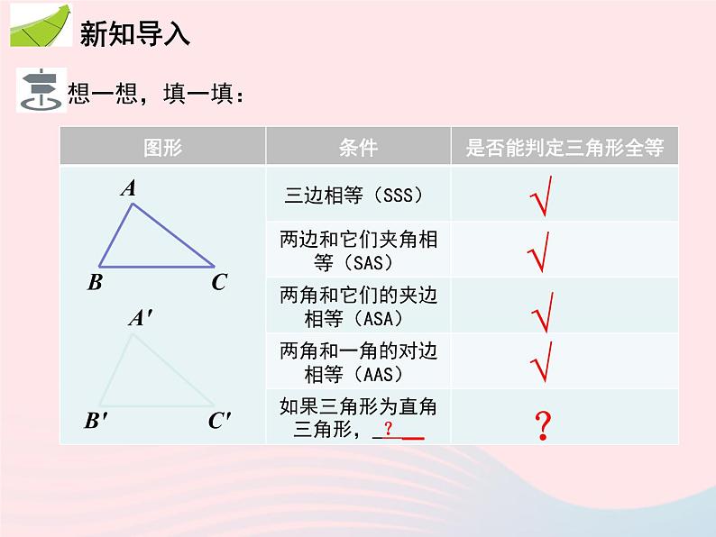 2022八年级数学上册第十二章全等三角形12.2三角形全等的判定第4课时利用HL判定直角三角形全等教学课件新版新人教版第3页