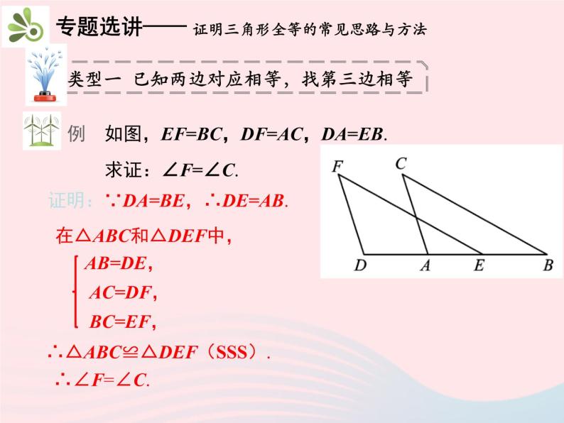 2022八年级数学上册第十二章全等三角形章末复习与小结教学课件新版新人教版05