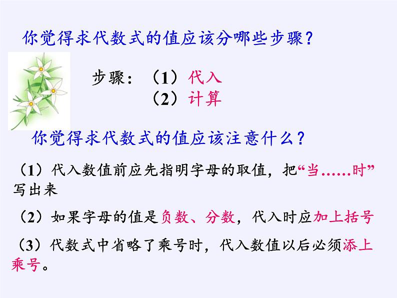 4.3 代数式的值 浙教版数学七年级上册课件第6页
