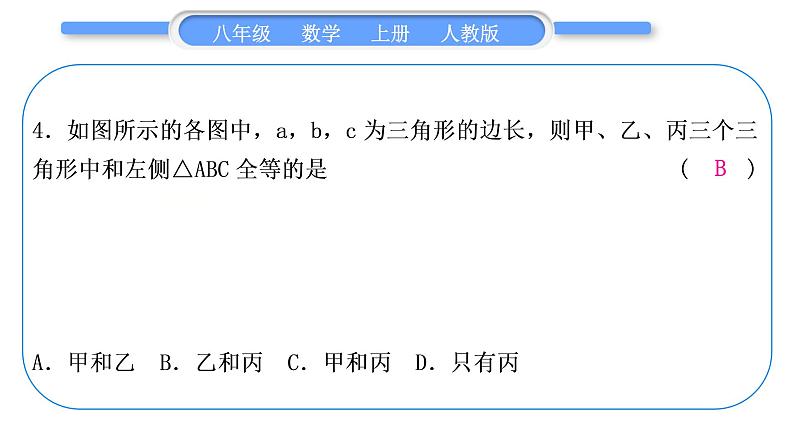 人教版八年级数学上单元周周测(二)(12.1-12.3)习题课件05