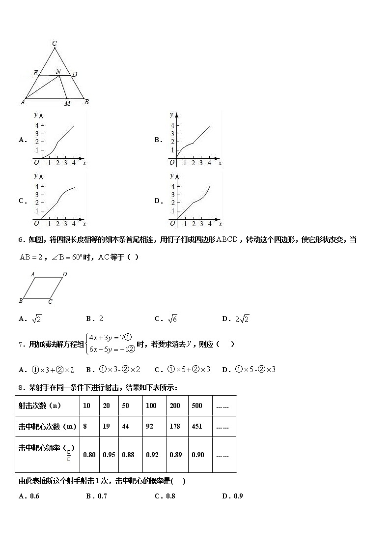 四川省眉山市洪雅县重点达标名校2022年中考数学对点突破模拟试卷含解析02