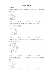 初中数学人教版九年级上册24.1.4 圆周角巩固练习