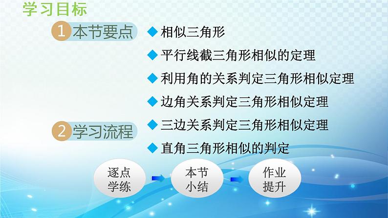 22.2 相似三角形的判定 沪科版数学九年级上册导学课件第2页
