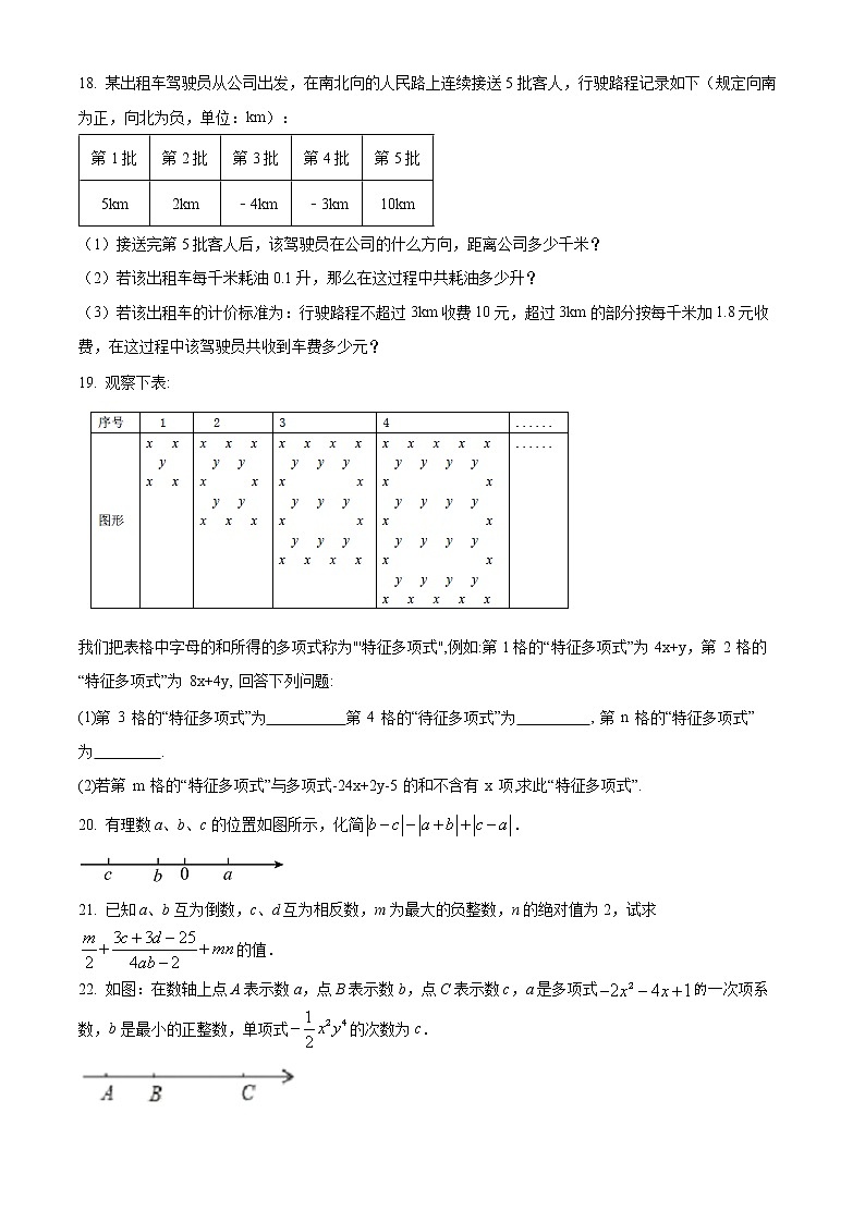 河南省信阳市罗山县2022-2023学年七年级上学期期中数学试题(含答案)第3页