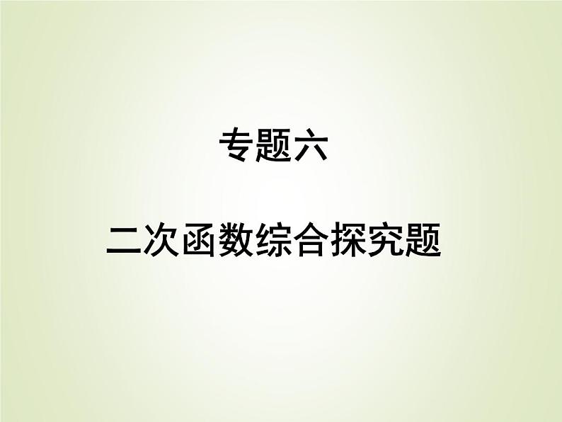 中考数学复习专题6二次函数综合探究题精练课件第1页
