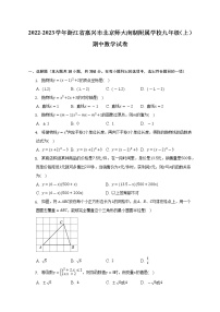 2022-2023学年浙江省嘉兴市北京师大南湖附属学校九年级（上）期中数学试卷（含解析）