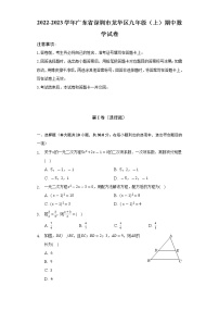 2022-2023学年广东省深圳市龙华区九年级（上）期中数学试卷（含解析）