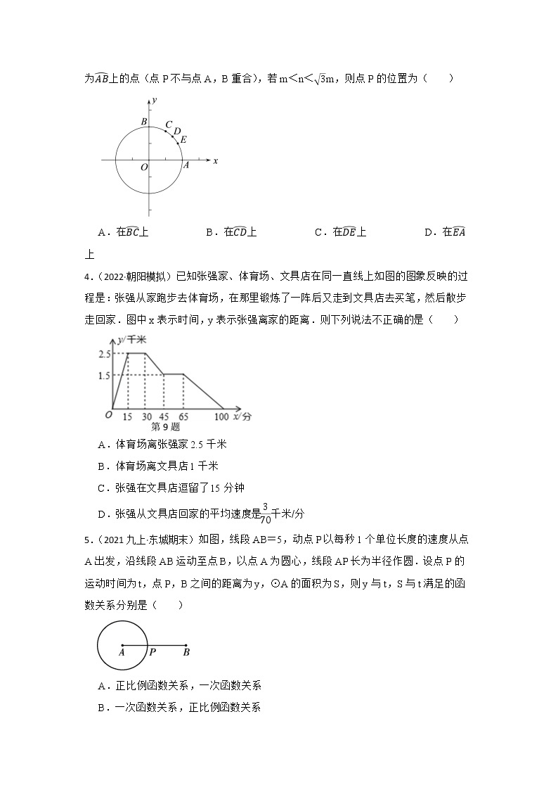 专题11 平面直角坐标系、函数的认识 2023年中考数学一轮复习专题训练（北京专用）02