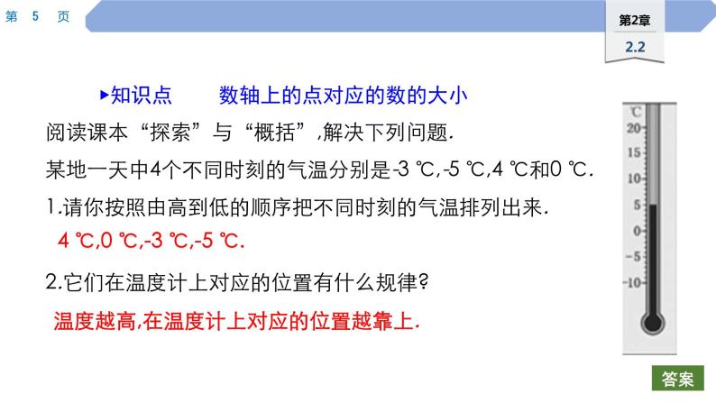 05 第2章 有理数 2.2 数轴 2.在数轴上比较数的大小PPT05