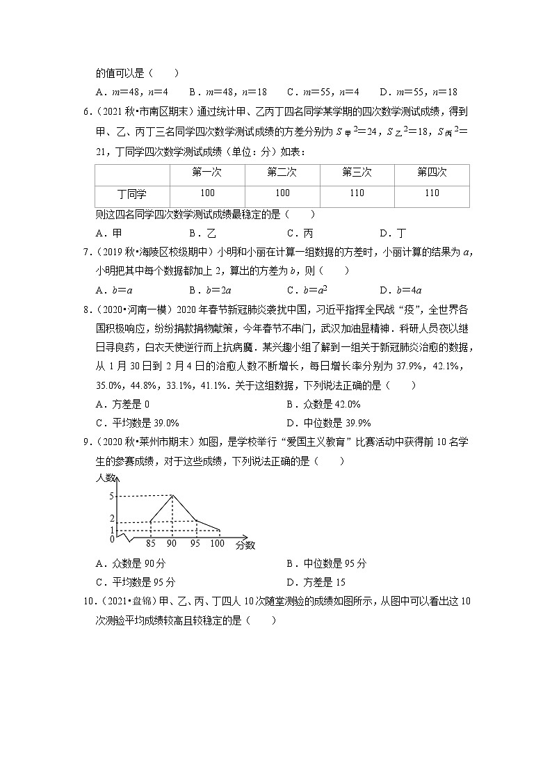 专题20.3数据的离散程度练习题(原卷+解析版)02