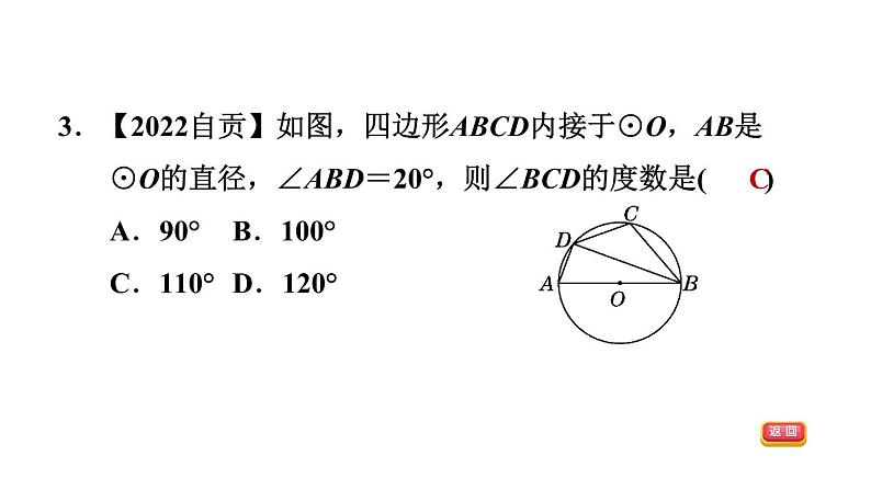 中考数学复习第25课时圆的基本概念课后练课件第5页