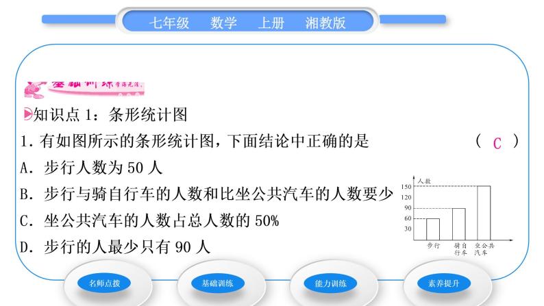 湘教版七年级数学上第5章数据的收集与统计图2统计图第1课时统计图习题课件06