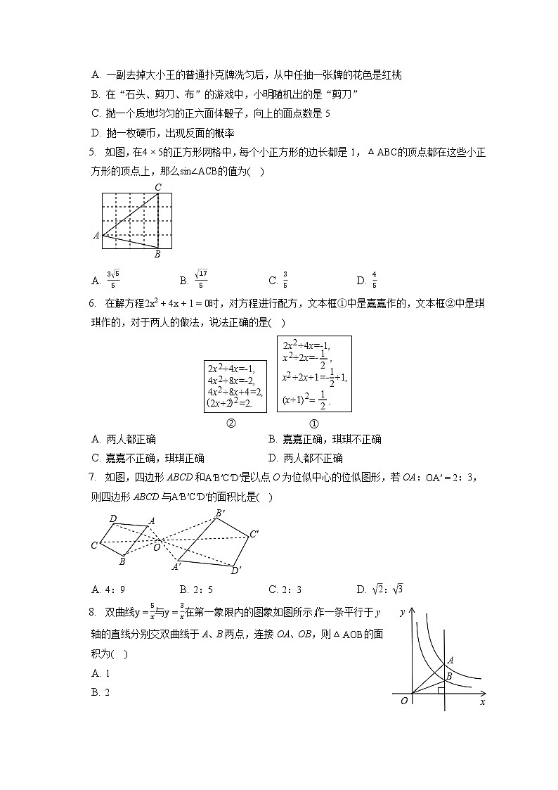 2021-2022学年河北省保定师范附属学校九年级(上)期末数学试卷(含答案解析)第2页