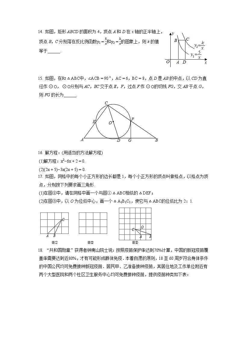 2021-2022学年山西省吕梁市交城县九年级(上)期末数学试卷(含答案解析)03