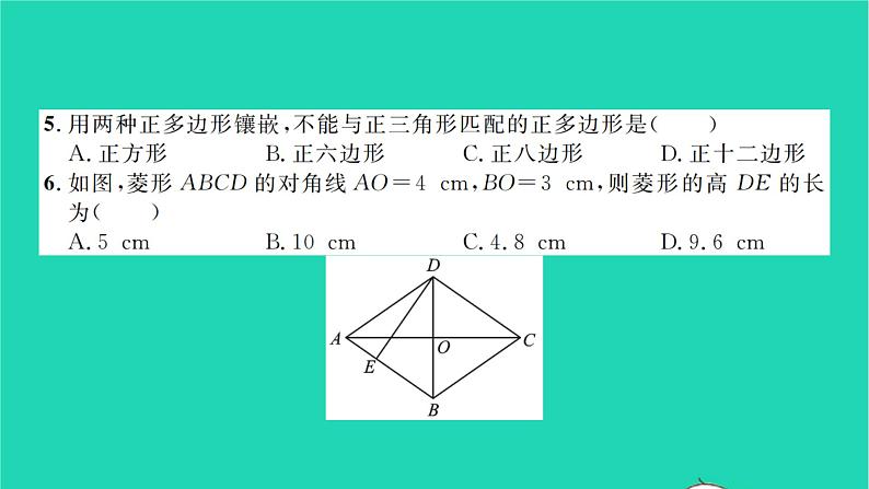 2022八年级数学下册第19章四边形单元卷习题课件新版沪科版第4页