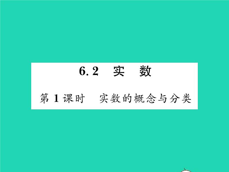 2022七年级数学下册第6章实数6.2实数第1课时实数的概念与分类习题课件新版沪科版01