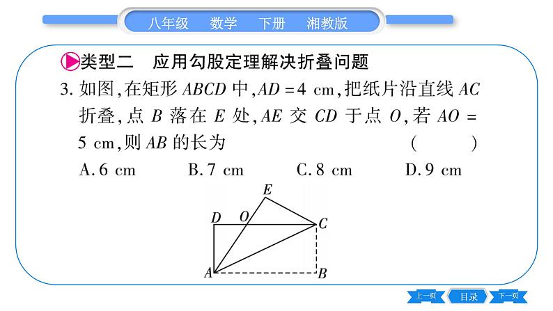湘教版八年级数学下第1章直角三角形小专题(一)勾股定理的应用习题课件第5页