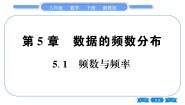 初中数学湘教版八年级下册第5章 数据的频数分布5.1 频数与频率习题课件ppt