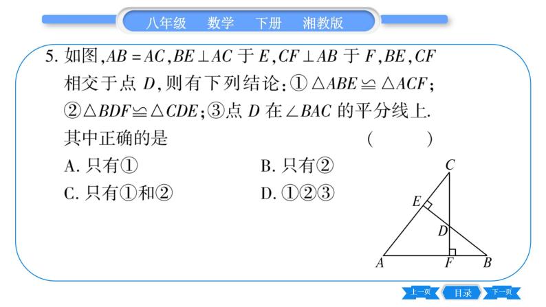 湘教版八年级数学下单元周周测(二)  (1.3一1.4)习题课件06