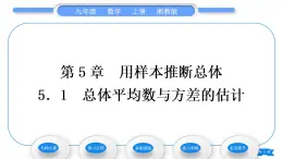 湘教版九年级数学上第5章用样本推断总体5.1总体平均数与方差的估计习题课件