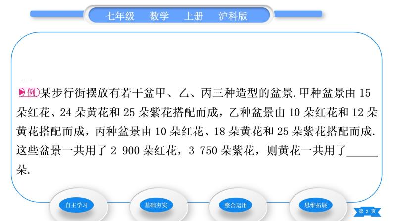 沪科版七年级数学上第3章一次方程与方程组3.6综合与实践一次方程组与CT技术习题课件03