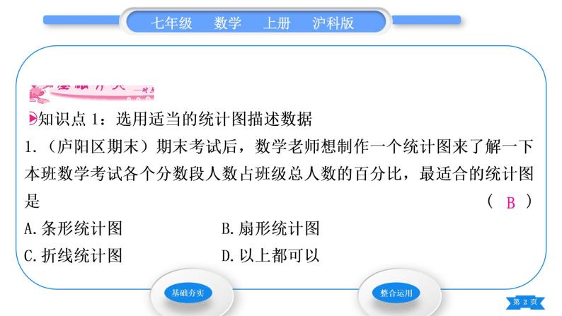 沪科版七年级数学上第5章数据的收集与整理5.3用统计图描述数据习题课件02